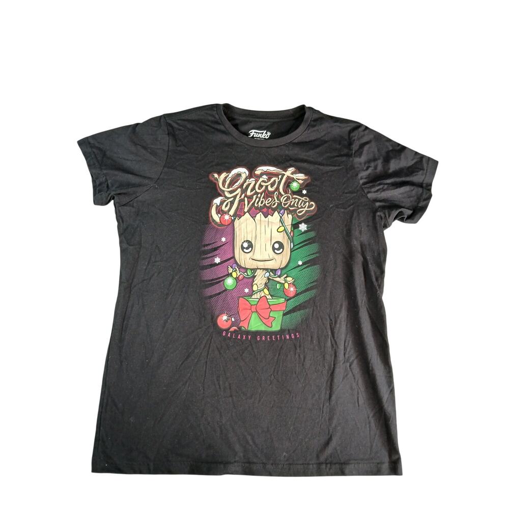 Funko Marvel Groot Shirt Boys XL Black Christmas Guardians of the Galaxy Holiday